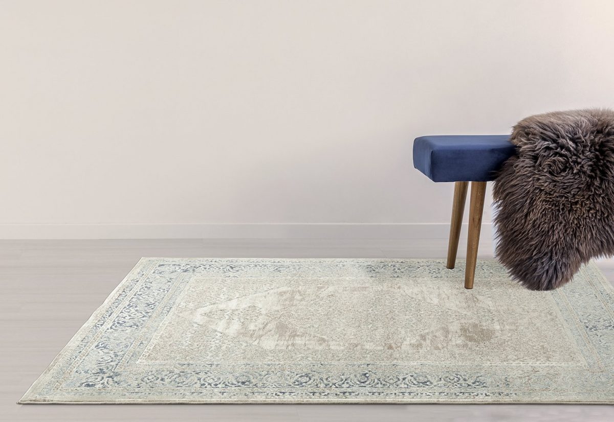 distressed modern rug